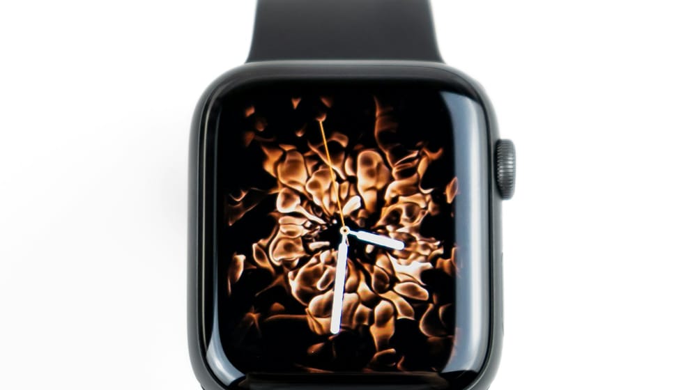 Smartwatch product shot on a clean white background, the kind of image that sells