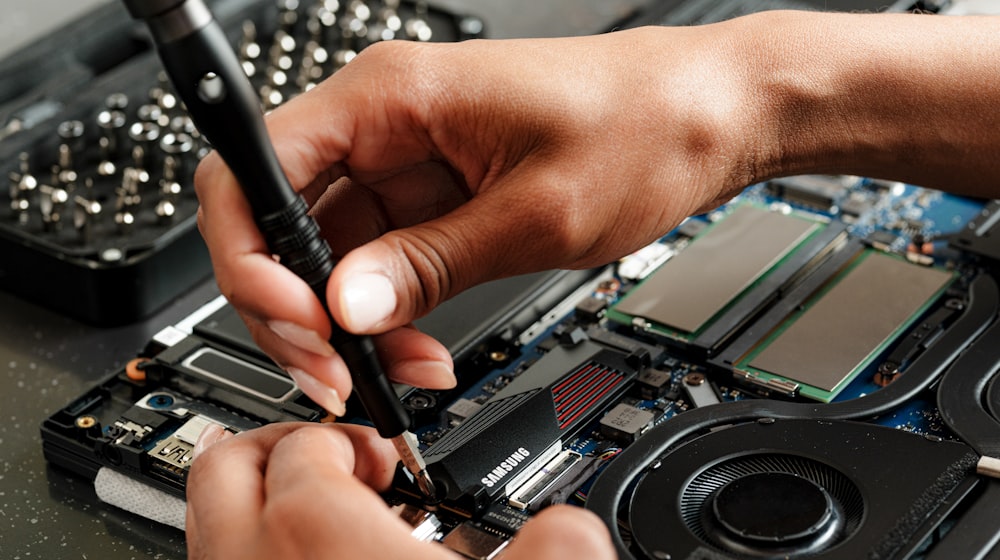 Tools laid out for a technical repair